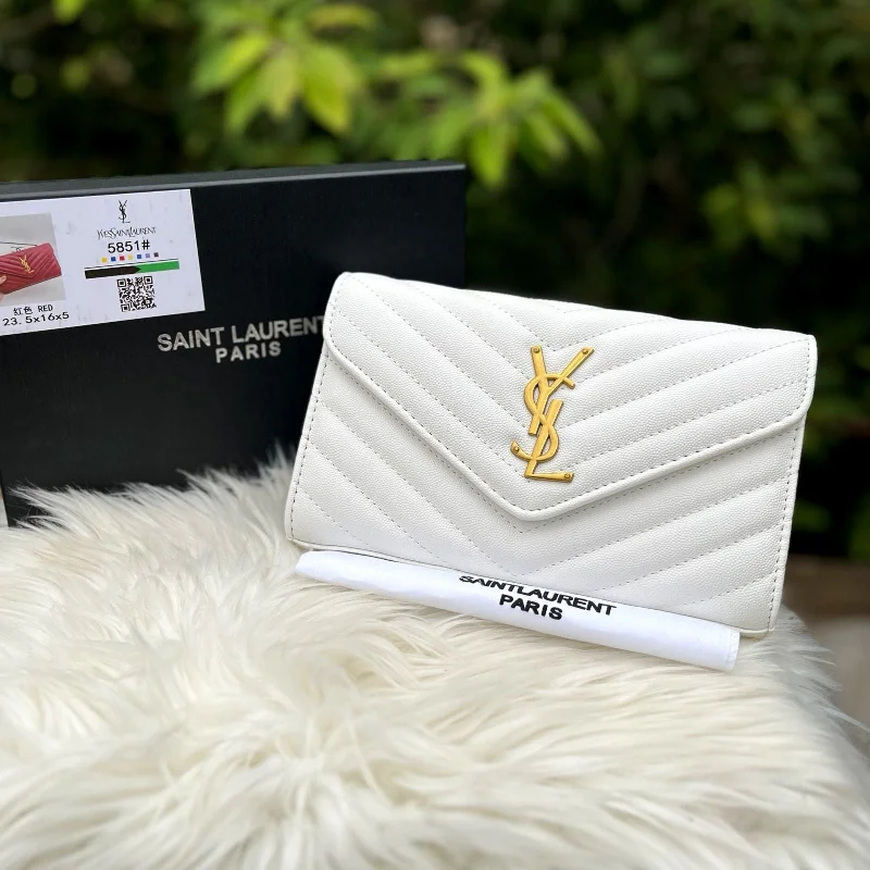 YSL Signature Crossbody Bag For Girls (White)