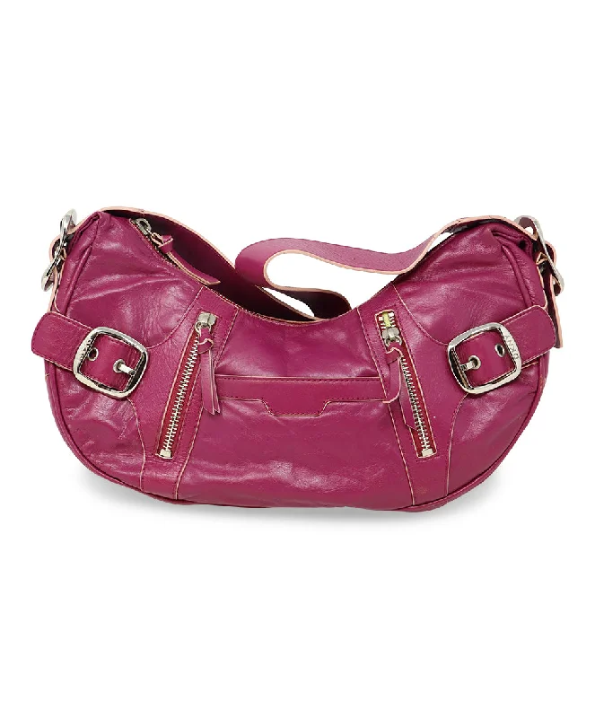 DKNY Purple Leather Shoulder Bag