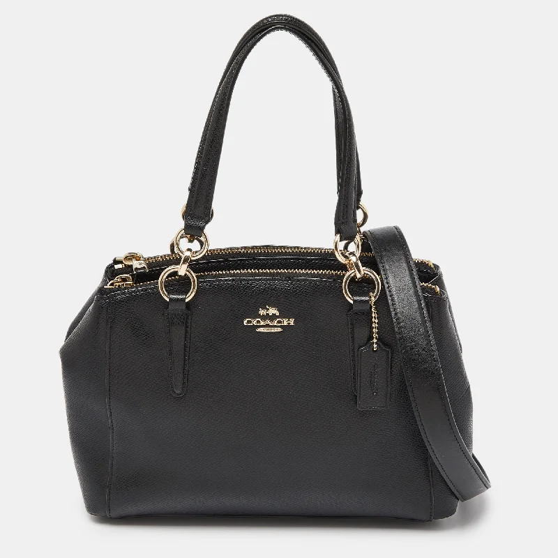 Black Leather Minetta Satchel