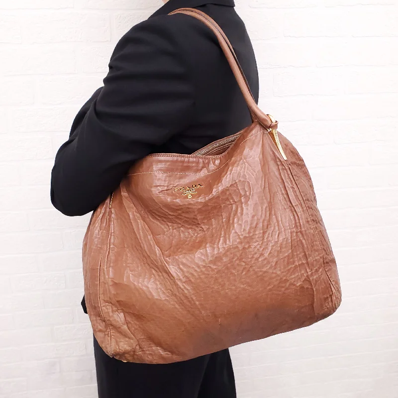 PRADA BROWN LEATHER BAG