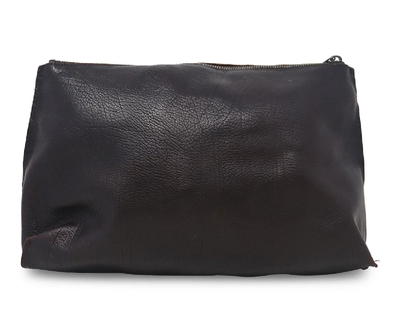 Bottega Veneta Brown Leather Clutch