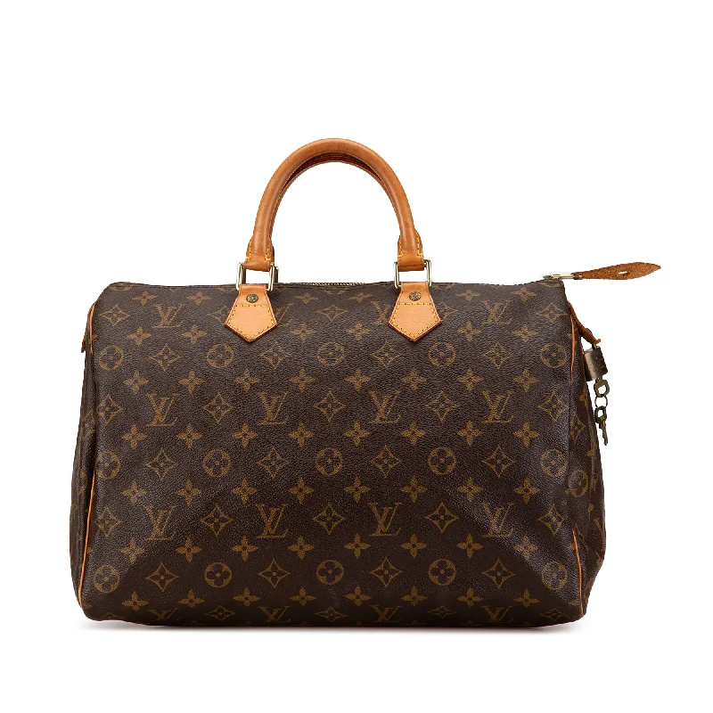 Brown Louis Vuitton Monogram Speedy 35 Boston Bag