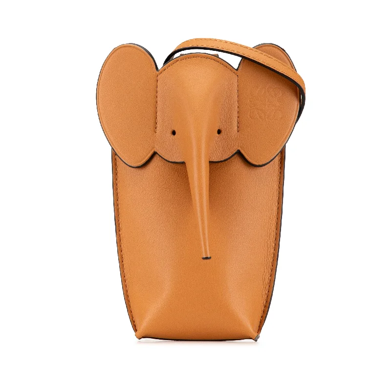 Brown LOEWE Elephant Pocket Crossbody