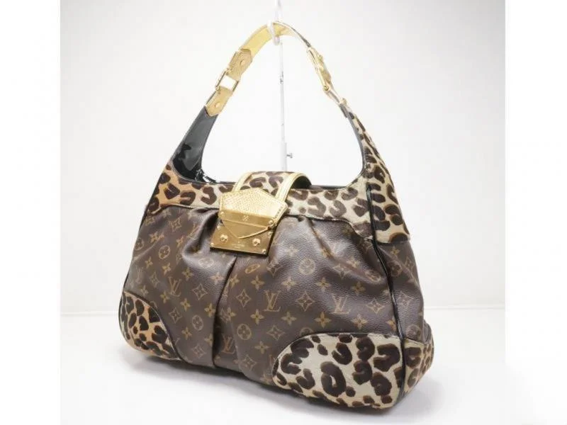 Authentic Pre-owned Louis Vuitton Limited Monogram Leopard Polly Shoulder Hobo Bag M95282 171541