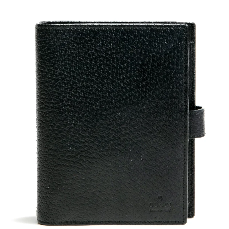 GUCCI Leather 6-Ring Agenda Black - OUTLET FINAL SALE