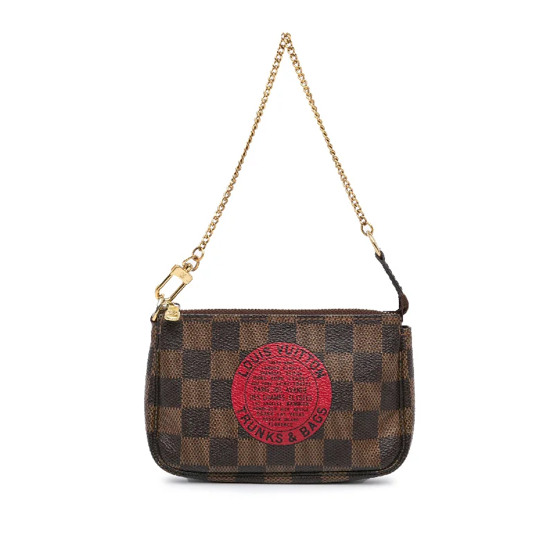 Brown Louis Vuitton Damier Ebene Trunks and Bags Mini Pochette Accessoires