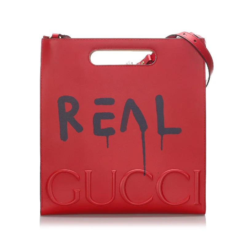 Gucci Red Calf Leather GucciGhost Tote Italy