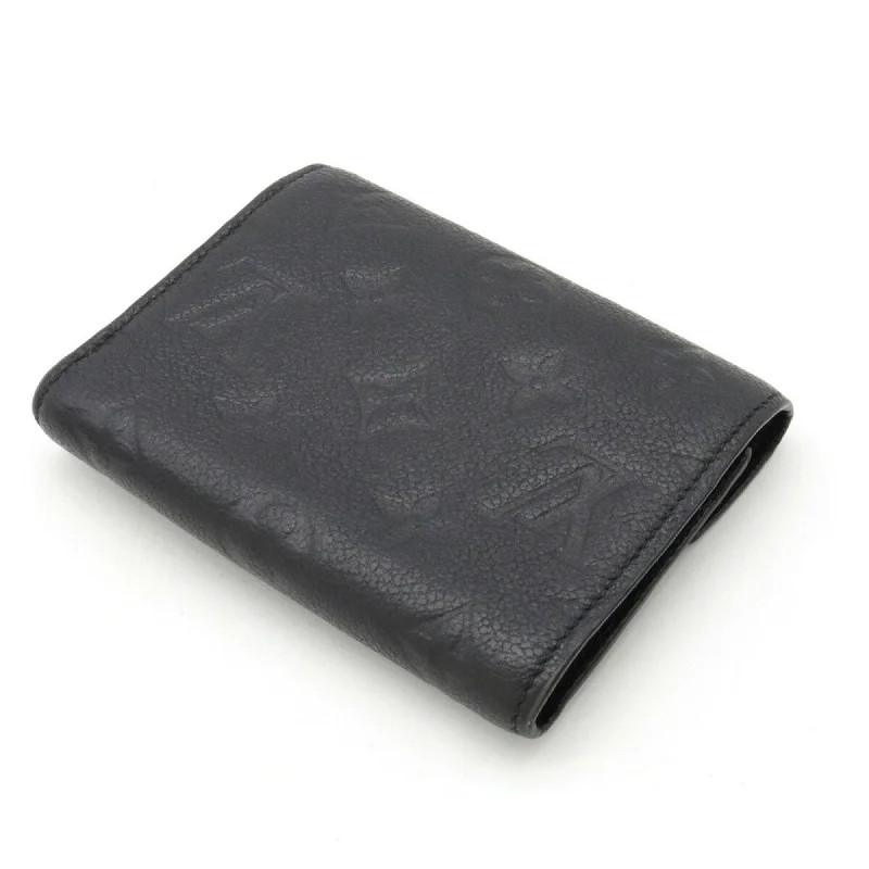 LOUIS VUITTON Monogram Empreinte Portefeuille Victorine Trifold Wallet Noir Black M64060