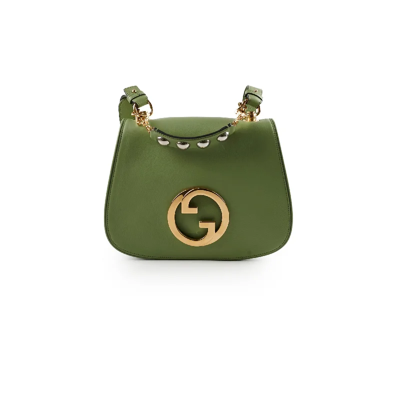 Gucci Blondie Medium Top Handle Shoulder Bag Green