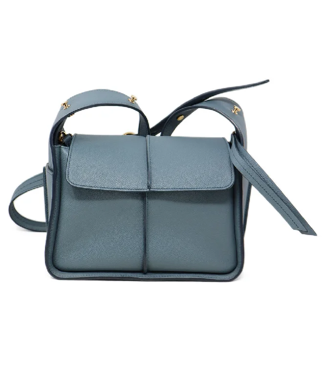 Tod's Blue Leather Shoulder Bag