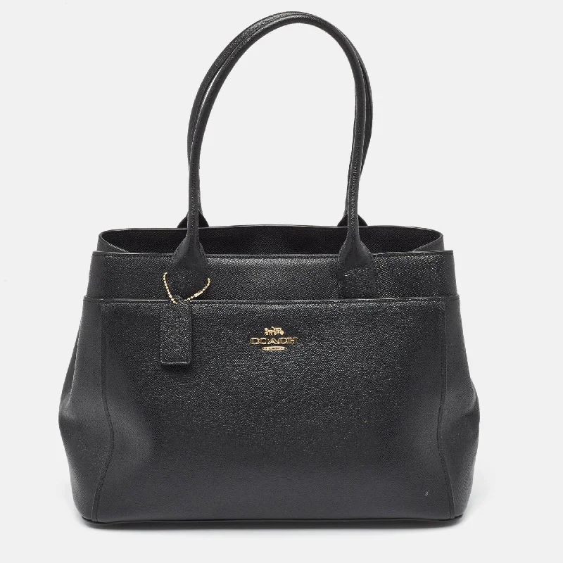 Black Leather Casey Tote