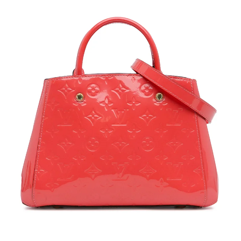 Orange Louis Vuitton Monogram Vernis Montaigne BB Satchel