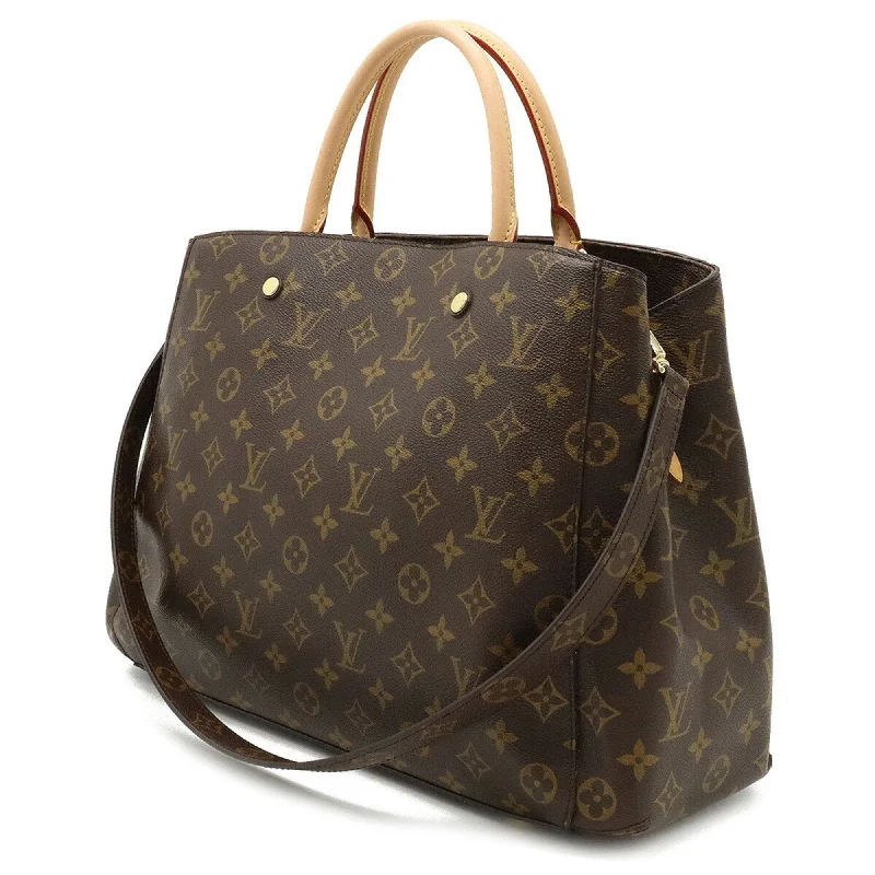 LOUIS VUITTON Monogram Montaigne GM Handbag Tote Bag Shoulder M41067