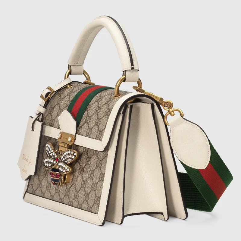 Gucci Queen Margaret GG Small Top Handle Bag White