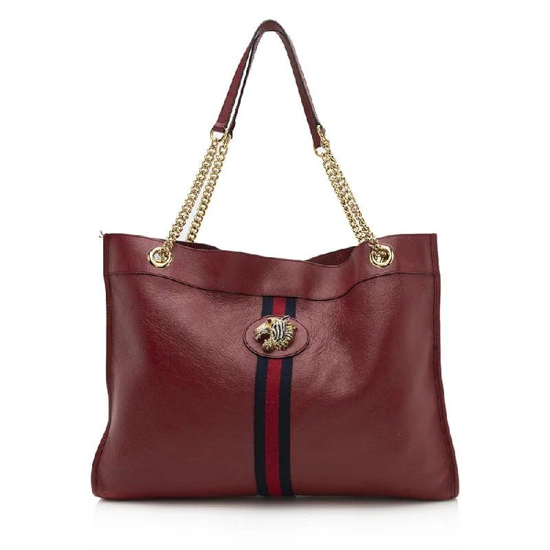 Gucci Glazed Leather Rajah Large Tote