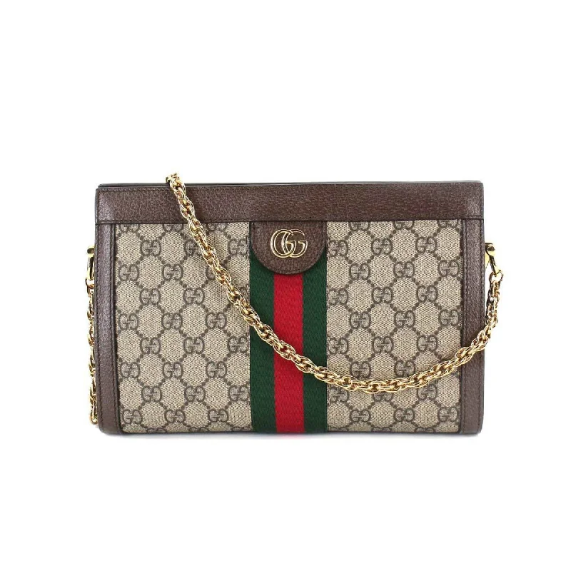 Gucci Ophidia  Small Shoulder Bag Supreme Leather Beige Brown 503877