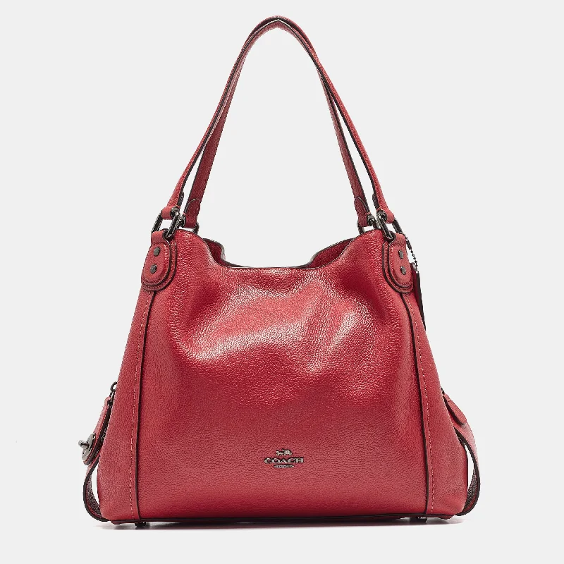 Red Leather Edie 31 Shoulder Bag