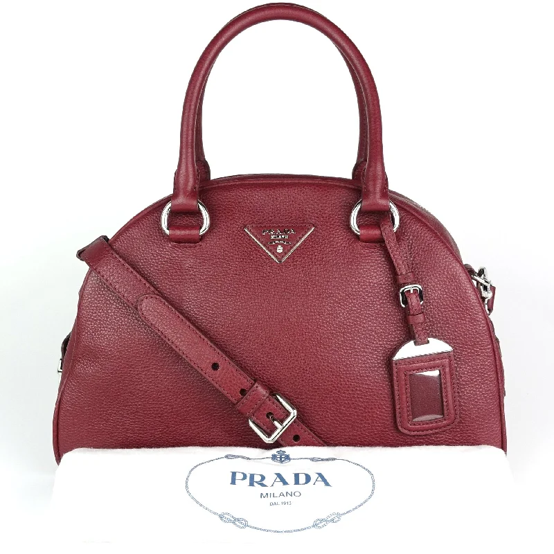 Dome Vitello Daino Leather Handbag