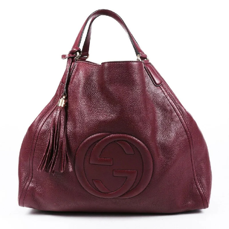 Gucci Bag Soho Large Red Leather GG Tote