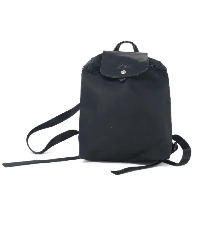 Longchamp Black Nylon Backpack