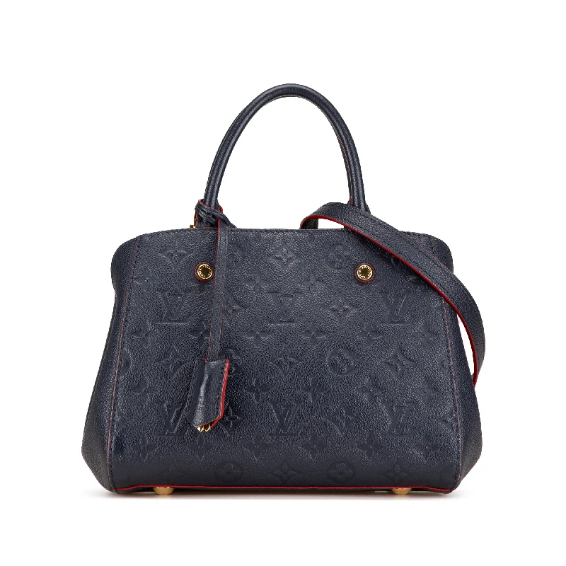 Blue Louis Vuitton Monogram Empreinte Montaigne BB Satchel