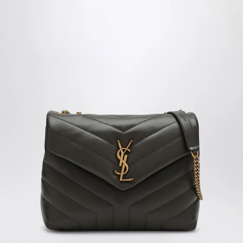 Saint Laurent Moss Green Small Ysl Loulou Bag Women