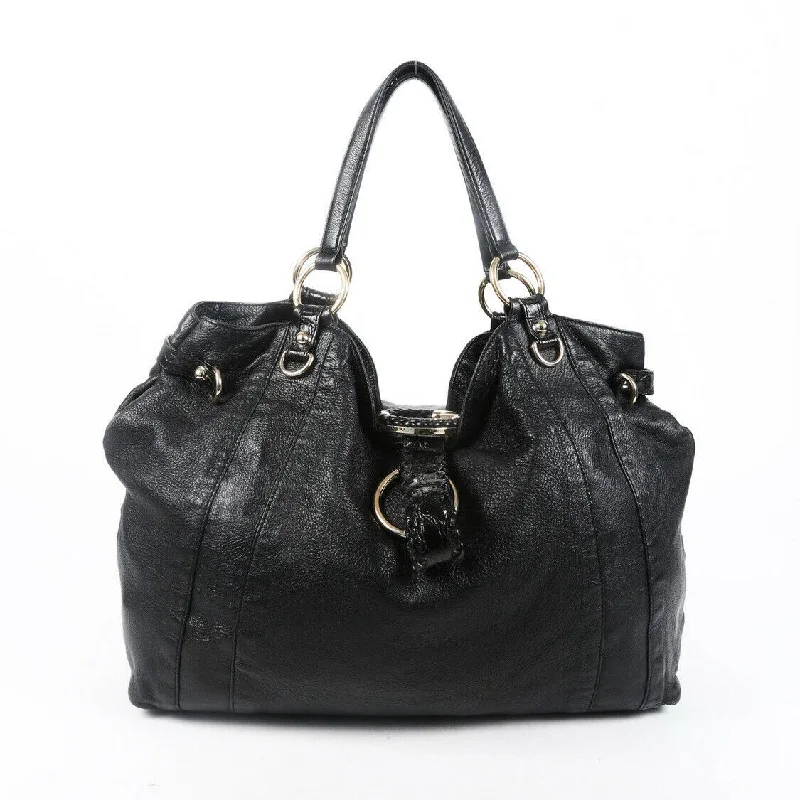 Gucci Bag G Wave Black Leather Tote