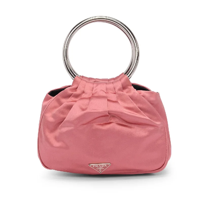 Prada Rosa Satin Raso Wrist Bag