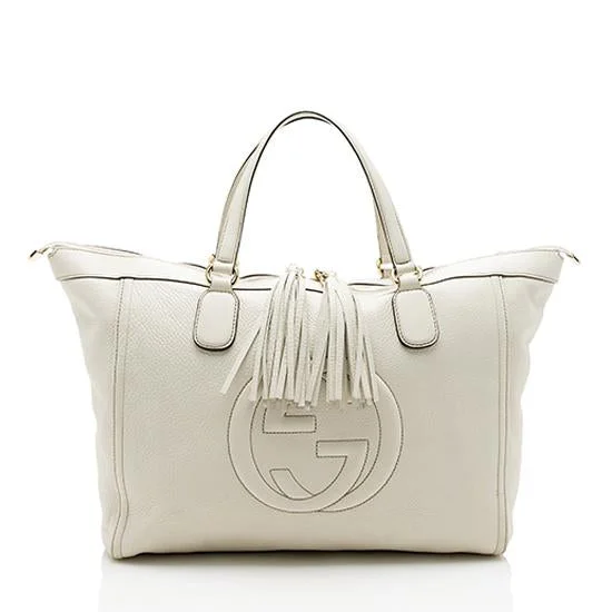 Gucci Leather Soho Large Zip Tote