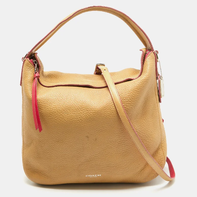 Beige Leather Bleecker Hobo