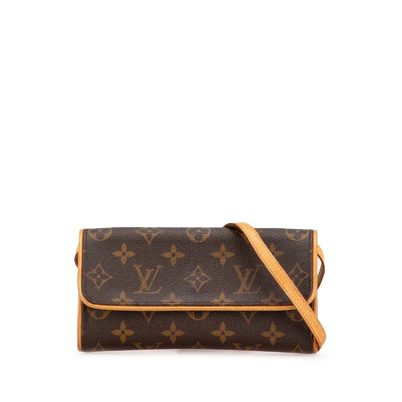 Brown Louis Vuitton Monogram Pochette Twin PM Crossbody Bag