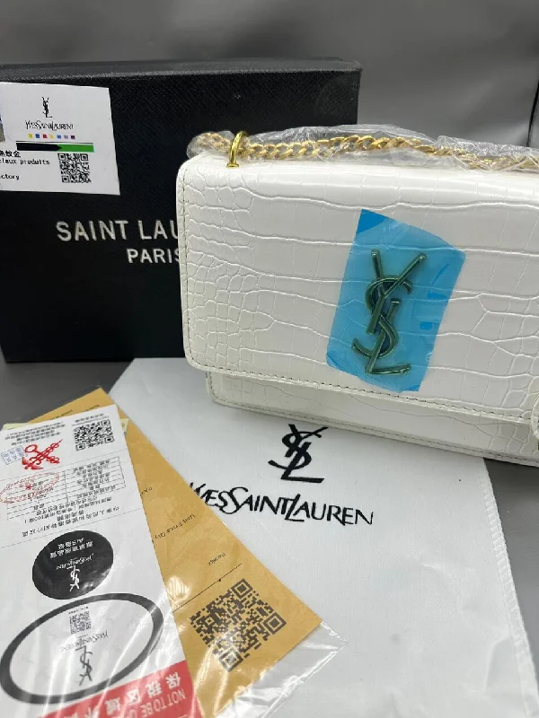 YSL Premium Women’s Bag – Luxury with Complete Box Packaging (White 3)