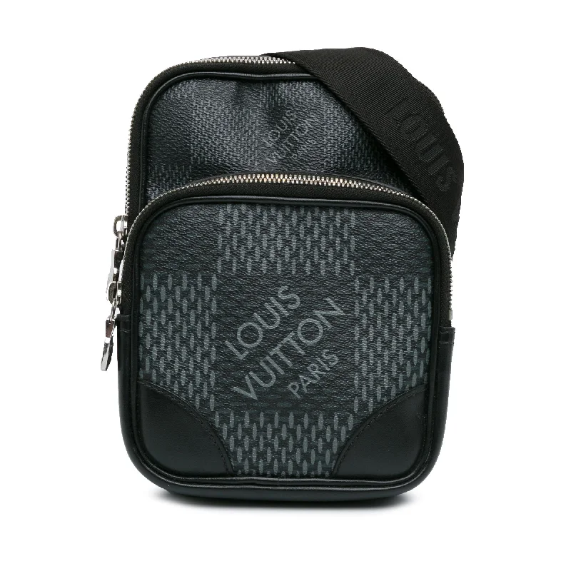 Black Louis Vuitton Damier Graphite 3D Amazone Sling Bag