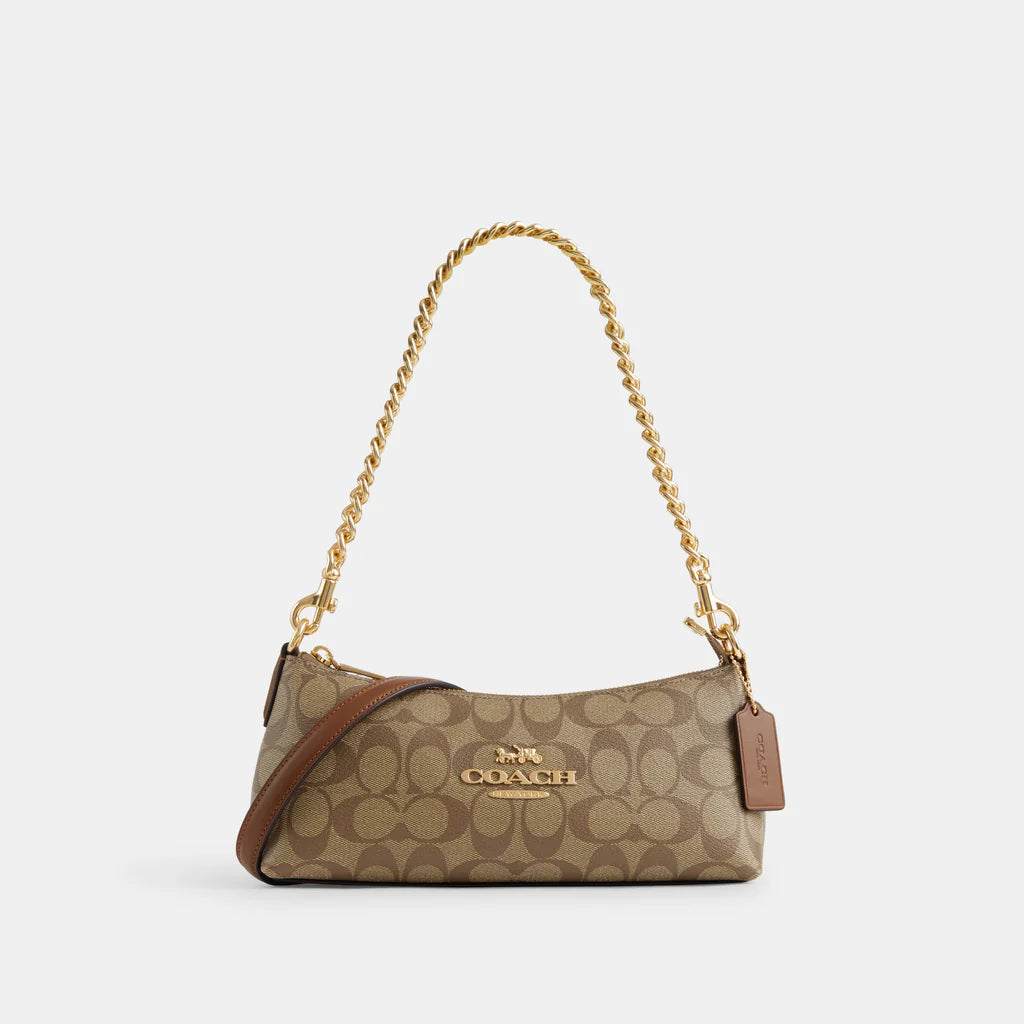 Coach Charlotte Shoulder Bag In Signature Canvas