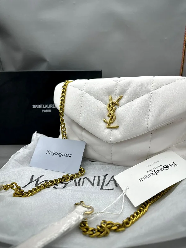 YSL Premium Women’s Bag – Luxury with Complete Box Packaging (White 1)