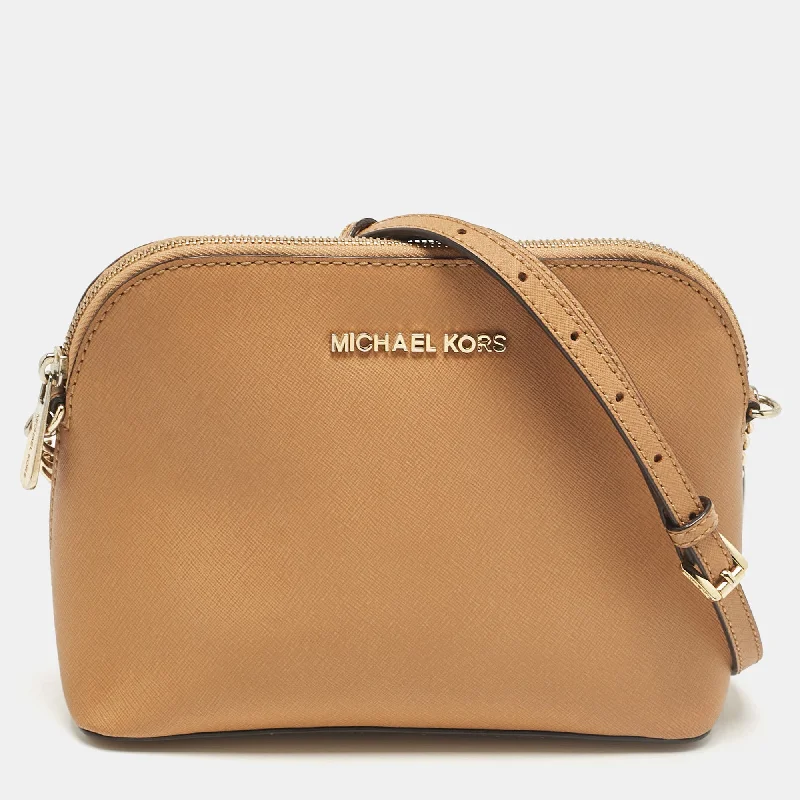 Tan Leather Cindy Crossbody Bag