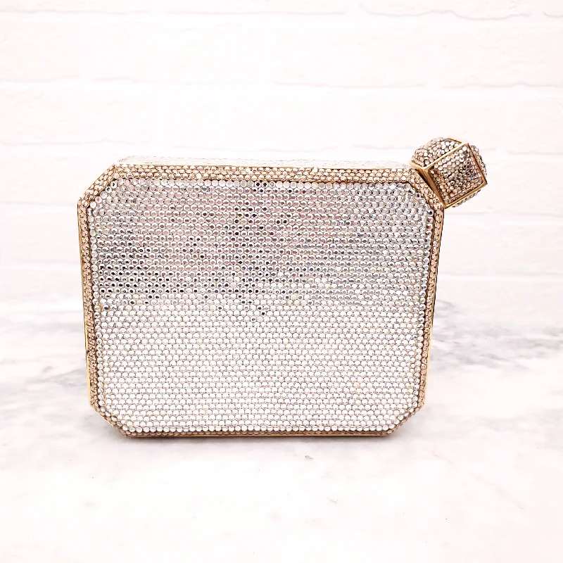 JUDITH LEIBER SWAROVSKI CRYSTAL FLASK CLUTCH