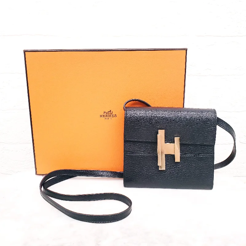 HERMÈS BLACK CINHETIC TO GO WALLET