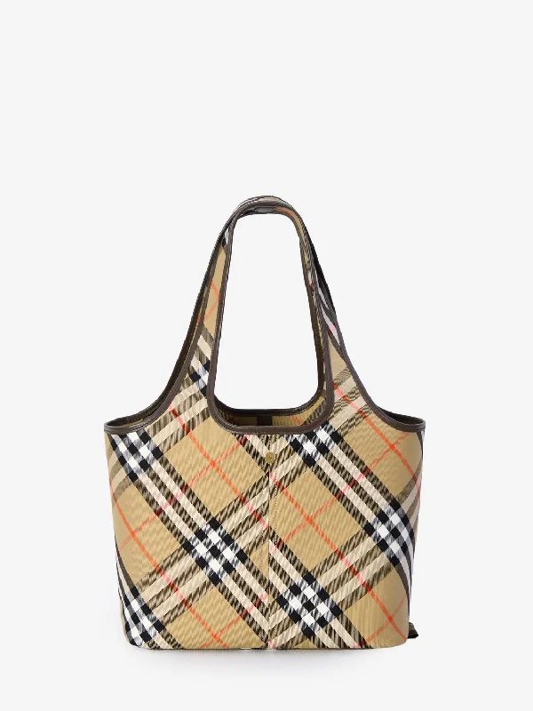 Women's Check Shopper Bag in Beige | 8094685