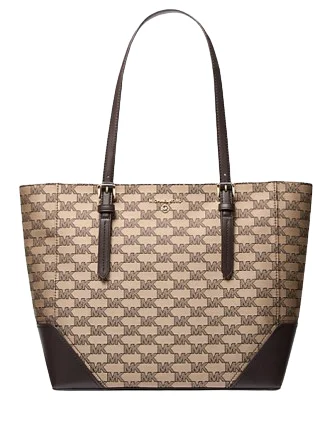 Michael Michael Kors Aria Large Signature Logo Jacquard Tote Bag