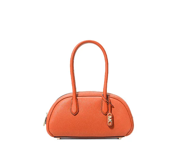 Michael Kors Lulu Small Pebbled Leather Satchel bag-Orange