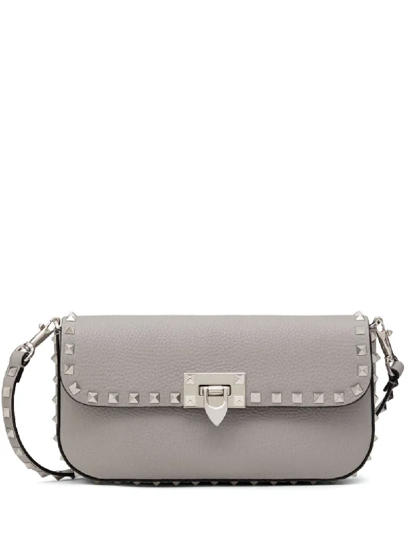 Women's Rockstud Shoulder Bag in Dovegrey | 5W0B0Q70KPJ