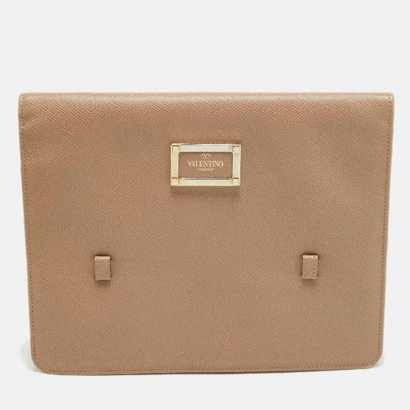 Beige Leather Flap iPad Cover