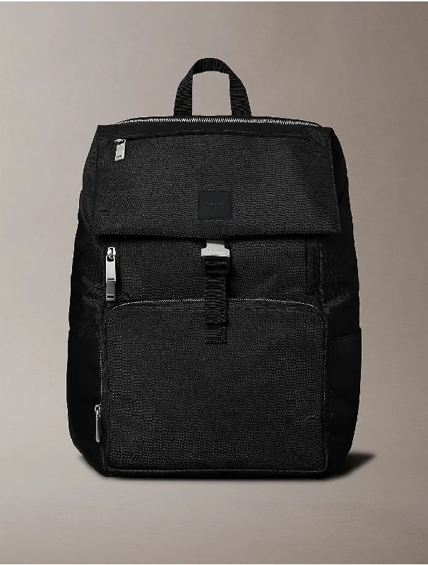 Men's Utility Flap Backpack - Black