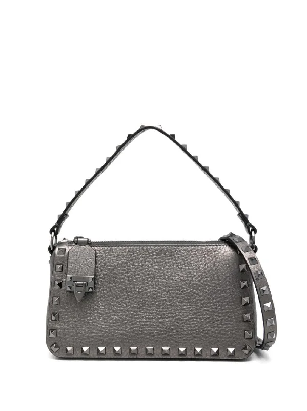 Women's Small Rockstud Crossbody Bag in Antracite | 5W0B0J47LIF