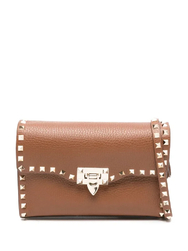 Women's Small Rockstud Crossbody Bag in Tobacco | 5W2B0181VSF