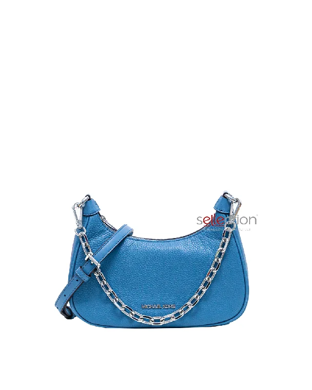 Michael Kors Cora Medium Zip Pouchette In Denim -New Color