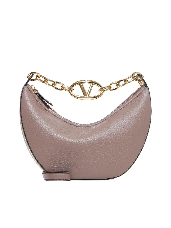 Women's Vlogo Moon Bag Small Hobo in Clay | 5W2B0Q42JDK