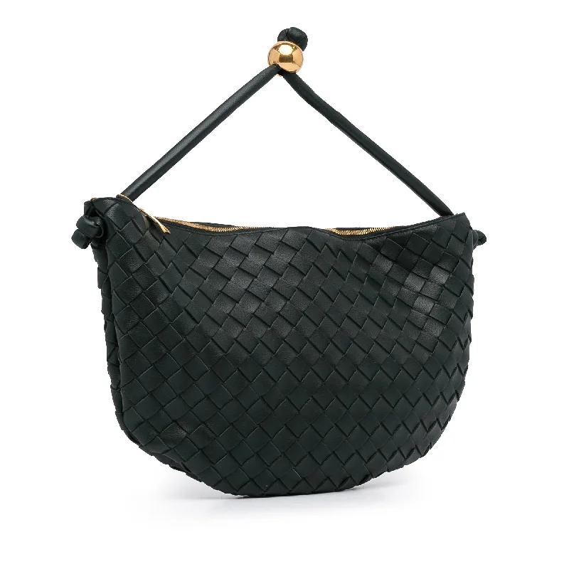 SALE Bottega Veneta Turn Dark Green Intrecciato