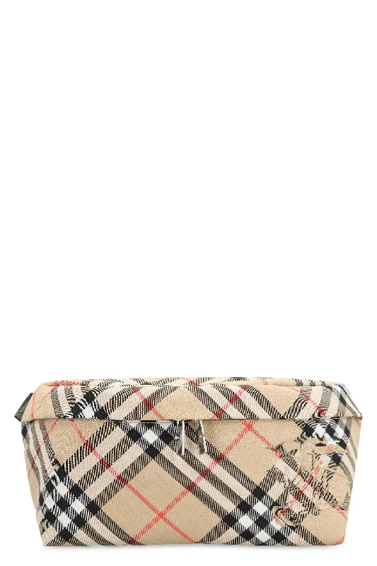 Men's Check Belt Bag in Beige | 8091780158564 Color A2021